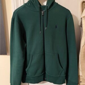 Brand New Polo By Ralph Lauren Dark Green Zip-Up Hoodie